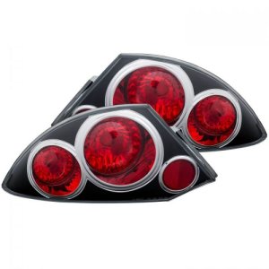 Mitsubishi Eclipse Taillights - ANZO - Clear Lens, Black Housing - Black - `00-`05