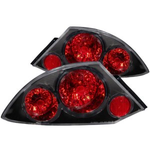 Mitsubishi Eclipse Taillights - ANZO - Clear Lens, Black Housing - Black - `00-`05