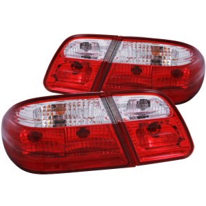 Mercedes-Benz E Class Taillights - ANZO - G2 - Red/Clear - `96-`02