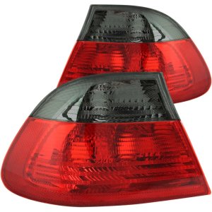 BMW 3 Series Tail Light Assembly - Outer - ANZO - Red/Smoke - `00-`03