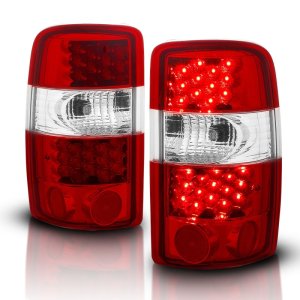 Chevrolet Suburban Tail Lights - ANZO - LED - Red/Clear - `00-`06