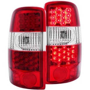 Chevrolet Suburban Tail Lights - ANZO - LED - Red/Clear - `00-`06