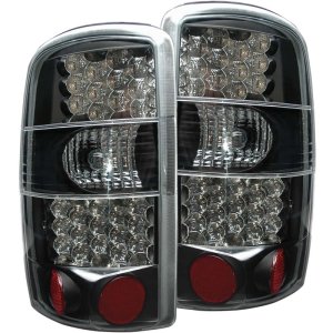 Chevrolet Suburban LED Taillights - Rear - ANZO - Clear Lens - Black Housing - `00-`06