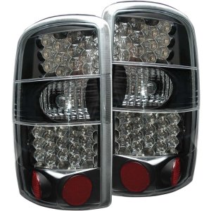 Chevrolet Suburban LED Taillights - Rear - ANZO - Clear Lens - Black Housing - `00-`06