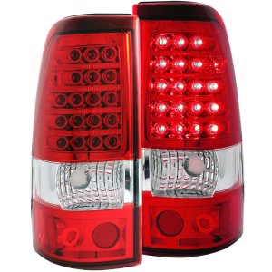 Chevrolet Silverado 1500 LED Taillights - Rear - ANZO - Red/Clear - `03-`06