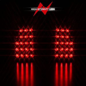 Chevrolet Silverado 1500 LED Taillights - Rear - ANZO - Red/Clear - `03-`06