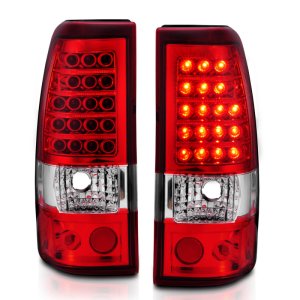 Chevrolet Silverado 1500 LED Taillights - Rear - ANZO - Red/Clear - `03-`06