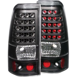 Chevrolet Silverado 1500 LED Taillights - Rear - ANZO - LED, Clear Lens, Black Housing - Black - `03-`06
