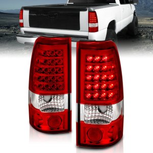Chevrolet Silverado 1500 Taillights - Rear - ANZO - LED - Red/Clear - `99-`07