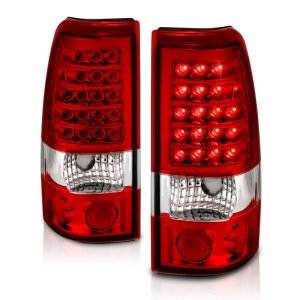 Chevrolet Silverado 1500 Taillights - Rear - ANZO - LED - Red/Clear - `99-`07