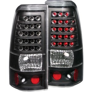 Chevrolet Silverado 1500 LED Taillights - Rear - ANZO - Clear Lens - Black - `99-`07