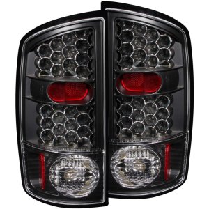 Dodge Ram Taillights - Rear - ANZO - LED, Clear Lens, Black Housing - Black - `02-`05