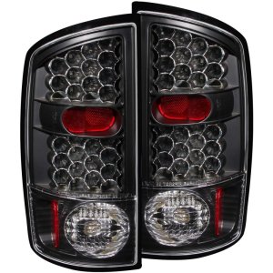 Dodge Ram Taillights - Rear - ANZO - LED, Clear Lens, Black Housing - Black - `02-`05