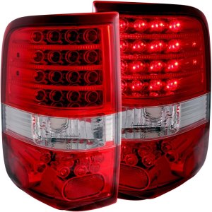 Ford F-150 Taillights - Rear - ANZO - LED - Red/Clear - `04-`08