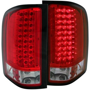 Chevrolet Silverado 1500 LED Taillights - Rear - ANZO - Red/Clear - `07-`13