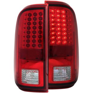 Ford F-250 LED Taillights - ANZO - Red/Clear - `08-`15