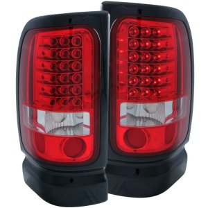 Dodge Ram LED Taillights - Rear - ANZO - Red/Clear - `94-`01