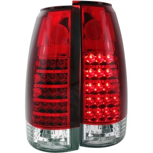 Cadillac Escalade LED Taillights - Rear - ANZO - Pair - Red/Clear - `99-`00