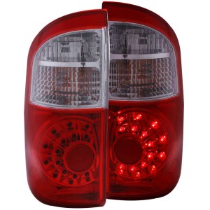 Toyota Tundra LED Taillights - Rear - ANZO - Red/Clear - `04-`06
