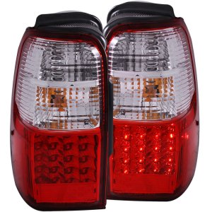 Toyota 4Runner Taillights - ANZO - LED - Red/Clear - `01-`02
