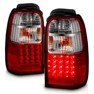 Toyota 4Runner Taillights - ANZO - LED - Red/Clear - `01-`02