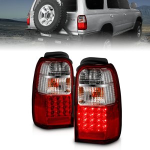 Toyota 4Runner Taillights - ANZO - LED - Red/Clear - `01-`02
