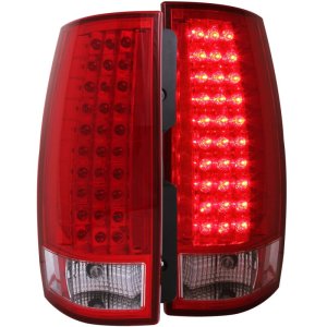 Chevrolet Suburban Taillights - Rear - ANZO - G2 - Red/Clear - `07-`14