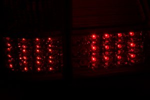Toyota Land Cruiser Taillights - ANZO - LED - Red/Clear - `98-`05