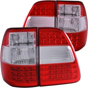 Toyota Land Cruiser Taillights - ANZO - LED - Red/Clear - `98-`05