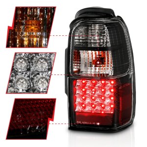 Toyota 4Runner LED Taillights - Rear - ANZO - Clear Lens, Black Housing - Black - `01-`02
