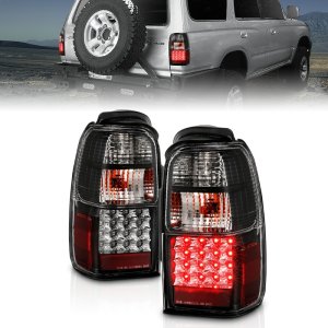 Toyota 4Runner LED Taillights - Rear - ANZO - Clear Lens, Black Housing - Black - `01-`02