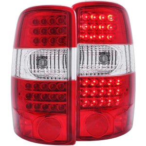Chevrolet Suburban LED Taillights - Rear - ANZO - G2 - Red/Clear - `00-`06
