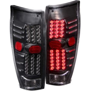 Chevrolet Avalanche LED Taillights - Rear - ANZO - Clear Lens - Black - `02-`06
