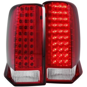 Cadillac Escalade LED Taillights - Rear - ANZO - Red/Clear - `02-`06