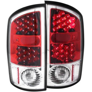 Dodge Ram LED Taillights - ANZO - Red/Clear - `02-`05