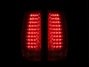 Chevrolet Suburban Taillights - ANZO - G4 - Red/Clear - `07-`14