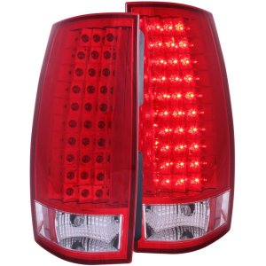 Chevrolet Suburban Taillights - ANZO - G4 - Red/Clear - `07-`14