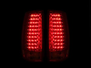 Chevrolet Suburban LED Taillights - Rear - ANZO - G4 - Red/Clear - `07-`14