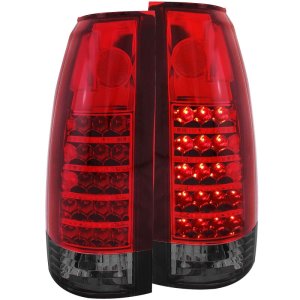 Cadillac Escalade LED Taillights - Rear - ANZO - Red/Smoke - `99-`00