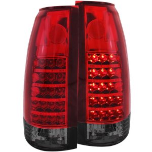 Cadillac Escalade LED Taillights - Rear - ANZO - Red/Smoke - `99-`00
