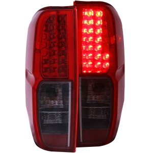 Nissan Frontier LED Taillights - ANZO - Red/Smoke - `05-`08