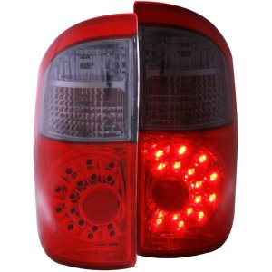 Toyota Tundra LED Taillights - Rear - ANZO - Red/Smoke - `04-`06