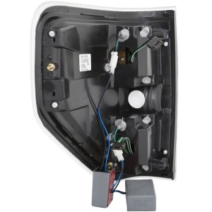 Ford F-150 LED Taillights - ANZO - Red/Clear Lens; Black Housing - Black - `09-`13