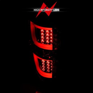 Ford F-150 LED Taillights - Rear - ANZO - Black Housing - Red/Smoke - `09-`13