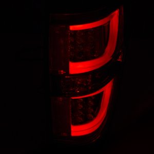 Ford F-150 LED Taillights - Rear - ANZO - Black Housing - Red/Smoke - `09-`13