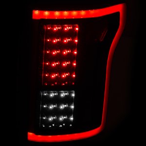 Ford F-150 LED Taillights - Rear - ANZO - Clear Lens, Black Housing - Black - `15-`16