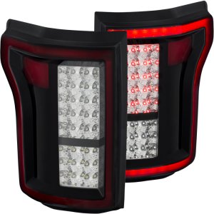 Ford F-150 LED Taillights - Rear - ANZO - Red/Clear - `15-`16