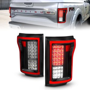 Ford F-150 LED Taillights - Rear - ANZO - Red/Clear - `15-`16