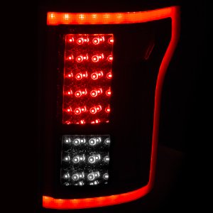 Ford F-150 Taillights - ANZO - Red/Smoke Lens - Red/Smoke - `15-`16