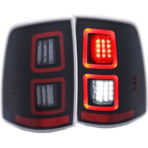 Dodge Ram LED Taillights - Rear - ANZO - Black - `13-`17